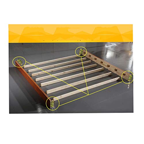 Socell 4 Sets Bed Rail Brackets Heavy Duty NoMortise Bed Rail Fittings