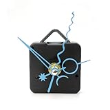 ReFaXi® Black Quartz Wall Clock Movement Mechanism Repair Parts DIY Tool Kit + Blue Hands New