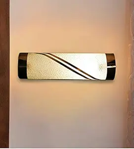 tu casa Ntu-139 Silver Glass & Steel Bath Light Holder Type b-22 (Bulb not Included)