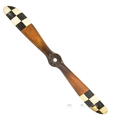 Checkered Flag Wwi Wooden Propeller 47" Airplane Aviation Decor