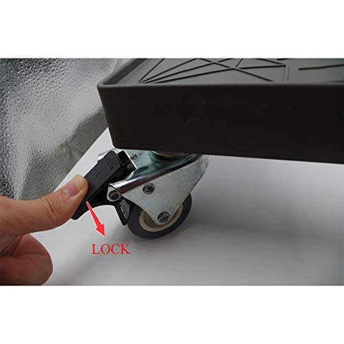 4 Movable+Adjustable+Furniture+Locking+Refrigerator