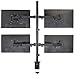 Mount-it! 4 Monitor Stand | Quad Monitor Desk Mount | Fits Four Computer Screens 19 21 24 27 29 30 32 Inches | Heavy Duty Height Adjustable Arms | VESA 75 100 Compatible | C-Clamp and Grommet Basesthumb 4