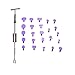 HiYi Paintless Dent Removal Tool Car Stainless Steel Auto Dent Repair Kit 2 in 1 Slide Hammer Hand Puller with 24 Pcs Different Size Glue Tabs