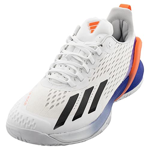 Adidas Men's Adizero Cybersonic Tennis Shoe, White/Black/Solar Red, 7
