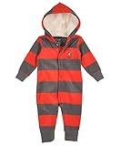 Carter's Baby Boys' Fleece Hooded Romper (Baby) - Green/Navy