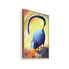 Framed Canvas Home Artwork Decoration Lovely Kitten Canvas Wall Art for Living Room, Bedroom - 16x24 inches