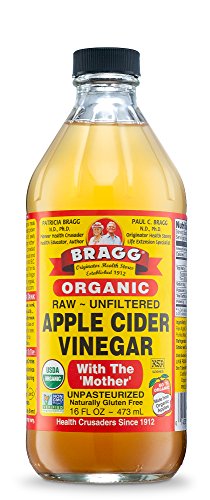 Bragg Apple Cider Vinegar - With The Mother - USDA Certified Organic - Raw - All Natural Weight Loss, Detox, Digestion & Circulation Support - NON-GMO - With Recipe PDF Combo - 16 oz
