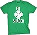 Mens St Patricks Day Shirt – Fit Shaced Funny Irish Drinking Tee, Shamrock Graphic Clover T Shirt - Green - L