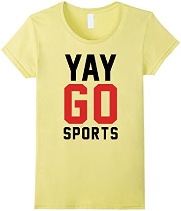 Women's Yay Go Sports T-Shirt T-Shirts Tshirt Tshirts Tee  Medium Lemon