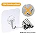 Adhesive Hooks Utility Hooks - 12 Packs 22lbs Heavy Duty Wall Hooks Waterproof Reusable Seamless Sticky Hook for Bathroom Kitchen Wall Door Ceiling and More Transparent DEWANG Command Hooks Heavy Duty
