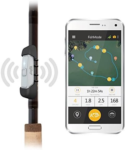 Angler Labs Anglr Tracker Fishing Rod Mountable Bluetooth Enabled Sensor - Includes Tracker, Rod Mount, Free Mobile App &amp; 1 Year Logbook Subscription