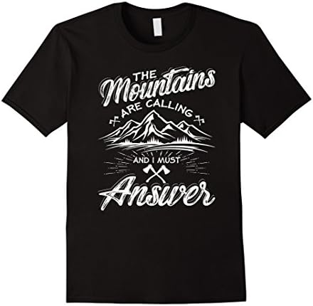 Mens The Mountains Is Calling Me I Must Answer Gifts for Traveler XL Black