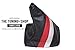 The Tuning-Shop Ltd for Toyota Celica 1999-05 Gear Gaiter Black Italian Leather TRD Style Stripes