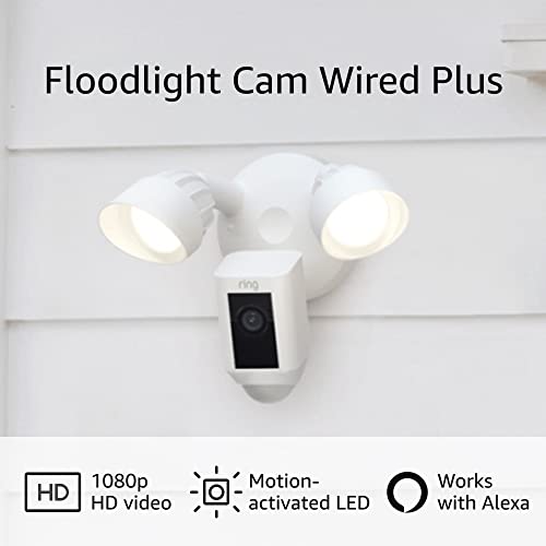Ring Floodlight Cam Wired Plus with motion-activated 1080p HD
