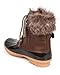 Nature Breeze DD29 Women Mix Media Fur Belted Zip Duck Boot - Brown