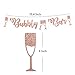 Glitter Rose Gold Bubbly Bar Mimosa Bar Banner Sign Tassel Garland for Bachelorette Bridal Shower Engagement Party Decor Wedding Bar Banner Wedding Party Supplies