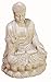 Deco 79 75188 Antique White Polystone Buddha Beautifully Carved, 12.75-Inch