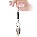 Fushing 5 Pack Retractable Badge Holder Carabiner Reels Key Holders Chains with Metal Split Ring
