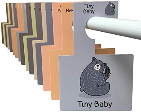 Belo + Me Baby Closet Dividers | Pack of 16 | Woodland Bears Design | Double-Sided Wardrobe Hangers | Fits All Standard Nursery Rails (Woodland)