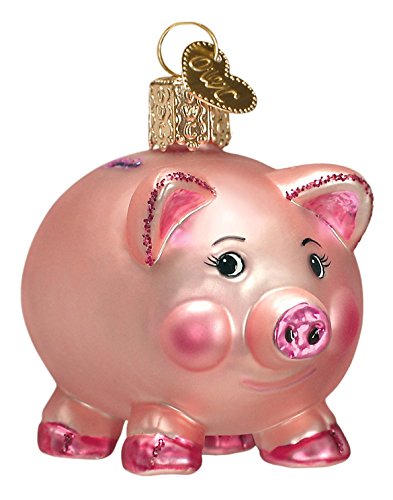 Old World Christmas Piggy Bank Glass Blown Ornament