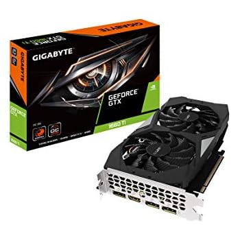 GIGABYTE GeForce GTX 1660 Ti OC 6G 192-bit GDDR6 DisplayPort 1.4 HDMI 2.0B with Windforce 2X Cooling System Graphic Cards- Gv-N166TOC-6GD