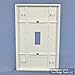 Leviton 1-Gang Toggle Device Switch Wallplate, Midway Size, Thermoset, Device Mount, 80501-W, White