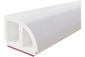 RAYCITY White Rubber Flexible 67Inches Flexible Quarter Round Flooring Molding Suitable for Curved Base Mold Applications, Wrapping Around Columns and Curved Starting Steps.