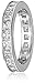 Platinum-Plated Sterling Silver Princess-Cut Swarovski Zirconia All-Around Band Ring