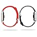 Fitbit Blaze Accessory Band, Engive Classic Soft Flexible Silicone Replacement Sport Bracelet Smart Watch Accessories Strap Bands for Fitbit Blaze Smart Fitness Watch (Small, Black&Red)