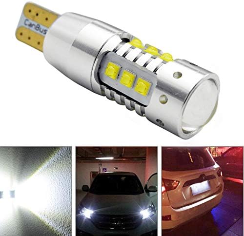 Ruiandsion 2pcs T10 LED Bulbs w5w 194 168 LED Bulbs White Canbus 80W High Power Extremely Bright16SMD 12-24V LED Bulbs for Backup Reverse Lights