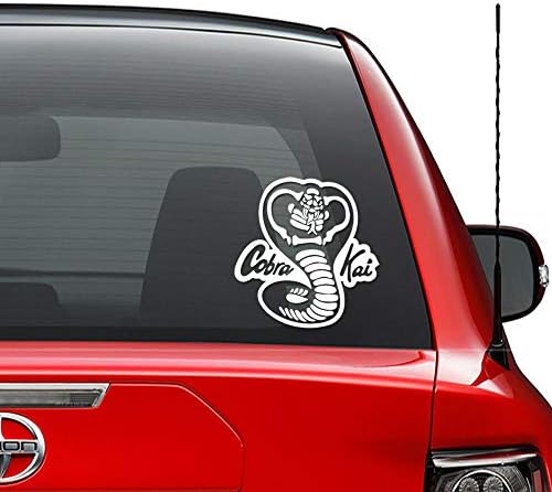 Karate Kid Cobra Kai Martial Arts Dojo Vinyl Decal Sticker Car Truck Vehicle Bumper Window Wall Decor Helmet Motorcycle and More - (Size 9 inch / 23 cm Tall) - Color (Gloss Black)