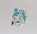 Dollhouse Miniatures Hand Blown Art Blue Elephant Flower FIGURINE Animals Decor