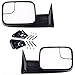 DEDC Dodge Tow Mirrors Dodge Ram 1500 2500 3500 Pair Manaul Folding With Support Brackets Set For 1994-2001 Dodge Ram 1500 2500 3500