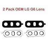 2 Pack Afeax OEM Rear Camera Glass Lens Cover Replacement for LG G6 Black with Adhesive Preinstalled 2 Pack