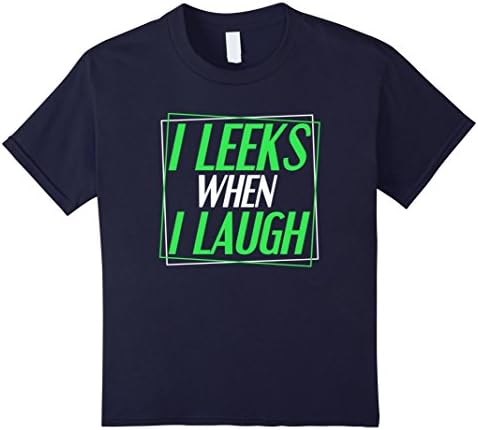 Kids "I Leeks When I Laugh" Funny Vegan Vegetarian T-Shirt 6 Navy