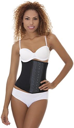 GLORIOUS SHAPE Latex Sport Waist Trainer - Workout Waist Training Cincher Girdle, Black 42