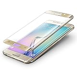 S6 Edge Plus Screen Protector,iAlegant S6 Edge Plus Premium Tempered Glass Full Coverage Protection High Definition 3D Curved Film for Samsung Galaxy S6 Edge plus (Gold)