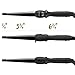 Xtava Twirl Hair Curling Wand - 1 to 0.5 Inch Professional Dual Voltage Curling Iron with Ceramic Barrel, Cool Tip, Auto Shut Off - for Long or Short Curls with Glove and Travel Case