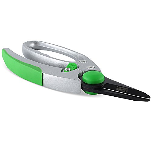 WilFiks Garden Pruning Shears - 8" Classic Hand Pruner - Secateurs Steel Gardening Scissors with Comfortable Handle and Shock Absorbing Spring - Branch, Stem and Tree Trimmer Hand Tool