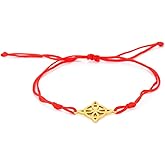 Dreamtimes Trendy Witch Knot Charm Bracelet Celtics Bracelet Geometric Women Female Stainless Steel Witchcraft Chain Bracelet Wiccan Jewelry for Women Vintage Om Yoga Bracelet