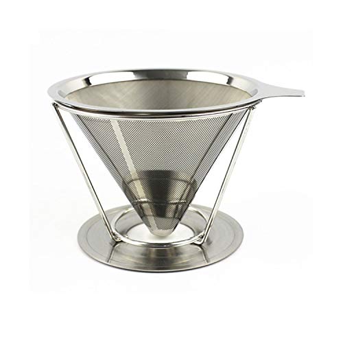 Reusable Stainless Steel Coffee Dripper Pour Over Coffee Maker Drip Coffee Filter,S,stainless steel