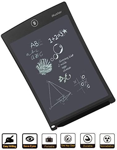 Writing Tablet iKustar 8.5-Inch LCD Electronic Graphic Durable Drawing And Writing Board With Pen for Office Home (Black)