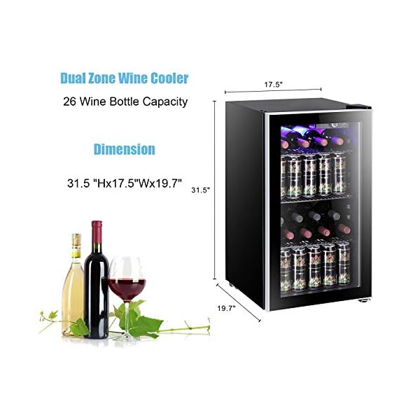 Bossin-26-Bottle-Wine-Cooler-Counter-Top-Wine-Cellar-Bar-Fridge-Quiet-Operation-Compressor-Wine-Cellar-Freestanding-Counter-Top-Wine-Chiller-Cabinet-Refrigerator