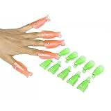 Susenstone®10PC Plastic Nail Art Soak Off Cap Clip UV Gel Polish Remover Wrap Tool