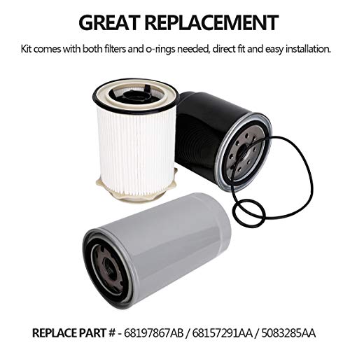 6.7 Cummins Fuel Filter Water Separator Oil Filter Kit For 20132018