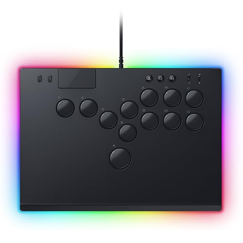 Razer Kitsune - Optischer All-Button-Arcade-Controller für PS5 und PC (Layout mit 4 präzisen Bewegungstasten, Flache lineare optische Switches von Raz