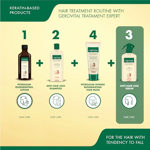 Gerovital Tratament Expert Anti-Hair Loss Serum - No Rinse, Strengthens Root, Reduces Hair Loss and Stimulates Healthy Growth, 150 ml