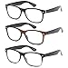 Gamma Ray Reading Glasses - 3 Pairs Spring Hinge Readers for Men and Women 1.50