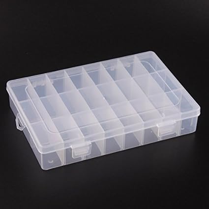 Amazon Liroyal 仕切りボックス プラスチック ジュエリー 小物収納ケース 頑丈 透明 仕切りケース 24マス 収納ケース ボックス オンライン通販