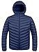 ZSHOW Men's Hooded Packable Down Jacket Warm Winter Coat(Navy,XXL)